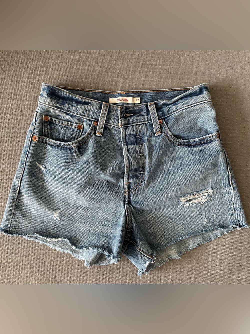 Levi's High Rise Wedgie Jean Shorts 27